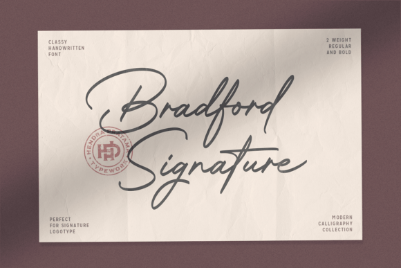 Bradford Signature: Elevate Your Brand With Elegant Typography