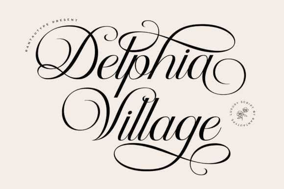 Delphia Village Typeface: Elevating Brand Identity with Elegant Script Design