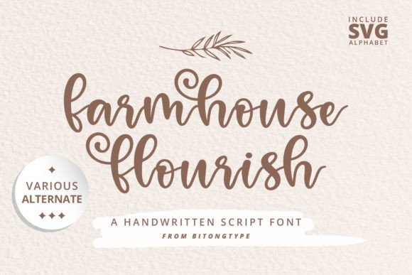 Farmhouse Flourish: A Versatile Handwritten Typeface for Modern Branding
