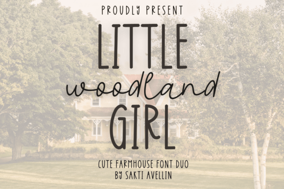Little Girl Woodland Duo: A Playful Font for Boutique Branding