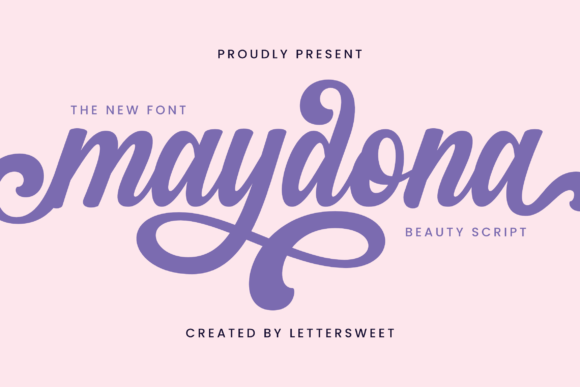 Maydona: A Modern Script Typeface for Editorial Design