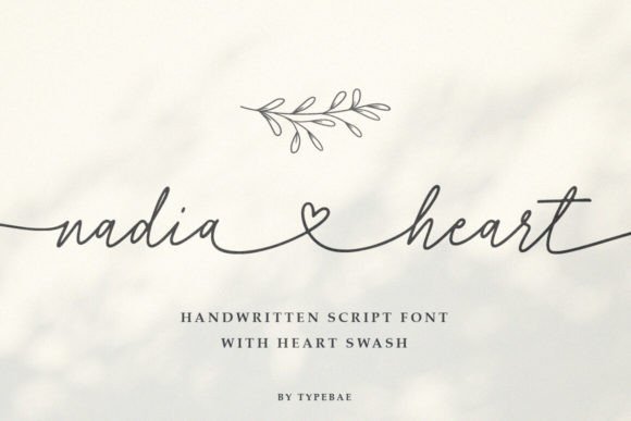 Nadia Heart: A Handwritten Script Font for Elegant Campaign Design