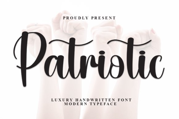 Patriotic: A Graceful Handwritten Typeface for Elegant Craft Projects