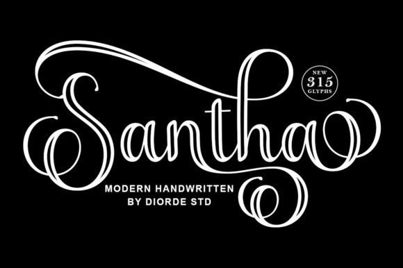 Santha Outline: The Handwritten Typeface for Authentic Branding