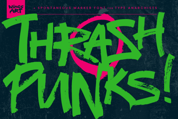 Thrash Punks: The Bold Typeface for Handmade Labels and Shop Branding