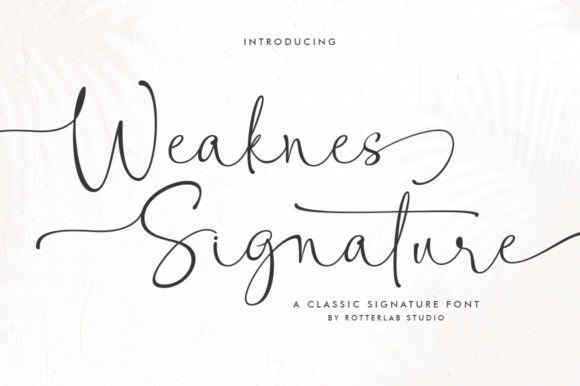 Weaknes Signature: The Handwritten Typeface for Scroll-Stopping Campaigns